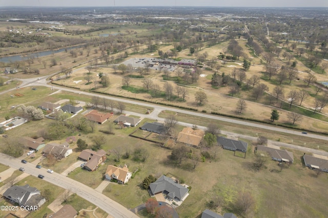 aerial view with a residential view