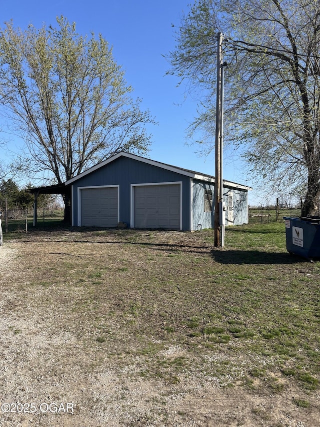 garage with a garage