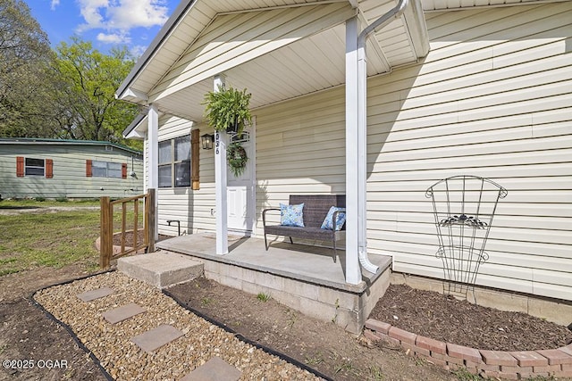 exterior space featuring a porch