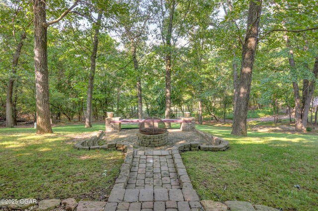 1000 Oakmont Dr, Joplin, MO 64804 - view of yard with a fire pit