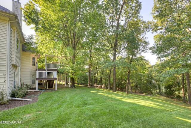1000 Oakmont Dr, Joplin, MO 64804 - view of yard featuring a wooden deck