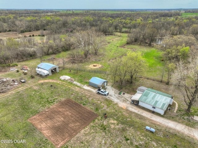241 SE 40th Rd, Lamar, MO 64759 - bird's eye view with a rural view and a view of trees