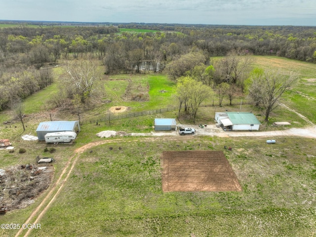 241 SE 40th Rd, Lamar, MO 64759 - bird's eye view featuring a rural view and a forest view