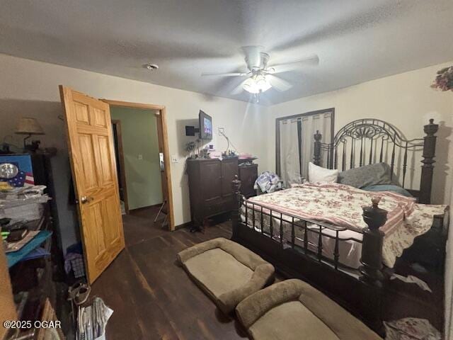 241 SE 40th Rd, Lamar, MO 64759 - bedroom with a ceiling fan and wood finished floors