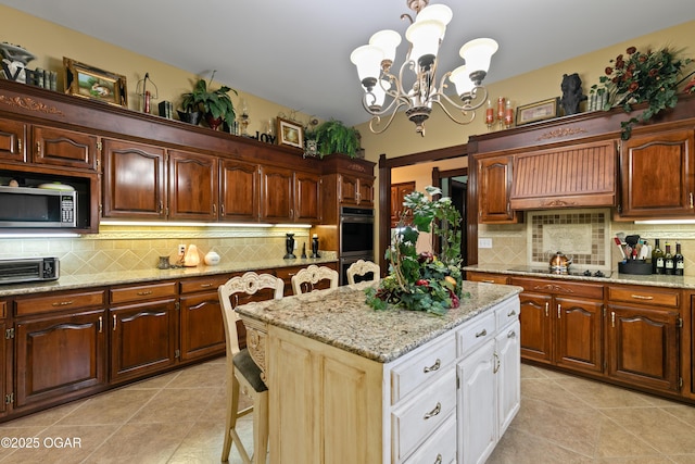 1529 S Grand Ave, Carthage, MO 64836 - kitchen featuring light tile patterned floors, stainless steel appliances, and decorative backsplash