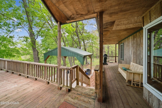 24336 S Hilltop Dr, Afton, OK 74331 - view of wooden terrace