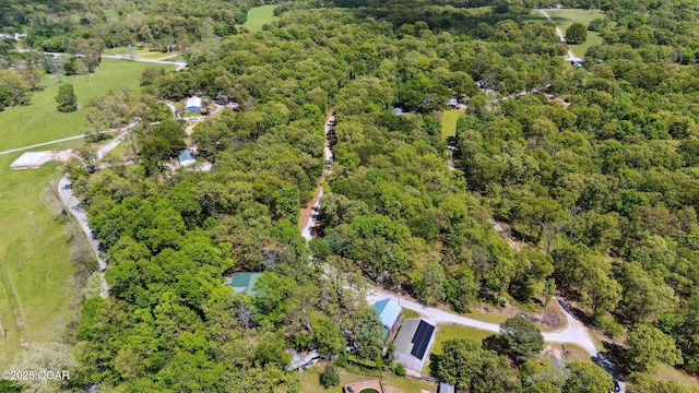 24336 S Hilltop Dr, Afton, OK 74331 - drone / aerial view featuring a wooded view