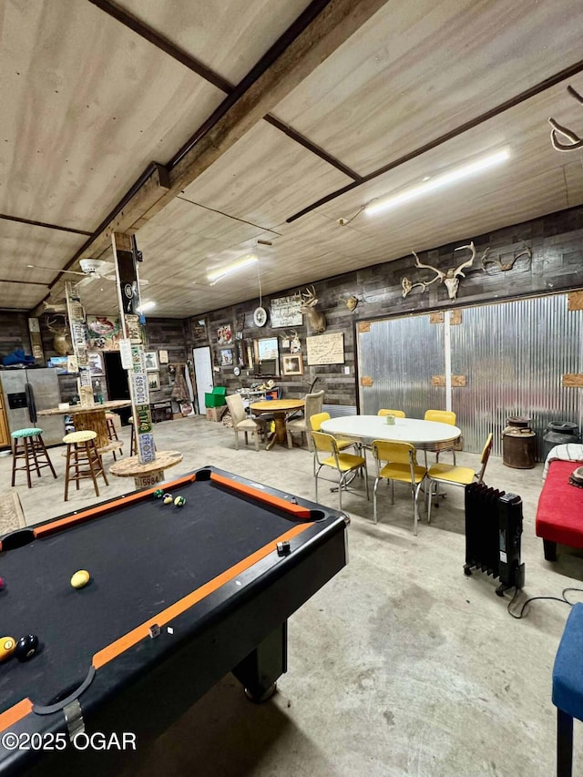 24336 S Hilltop Dr, Afton, OK 74331 - playroom with billiards and concrete floors
