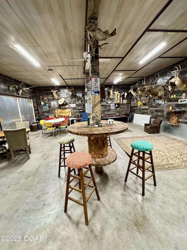 24336 S Hilltop Dr, Afton, OK 74331 - dining space featuring concrete floors