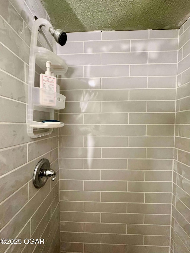 24336 S Hilltop Dr, Afton, OK 74331 - full bath with a textured ceiling and tiled shower