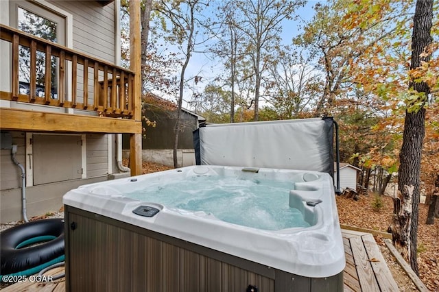 21425 Black Oak Dr, Garfield, AR 72732 - deck with a hot tub
