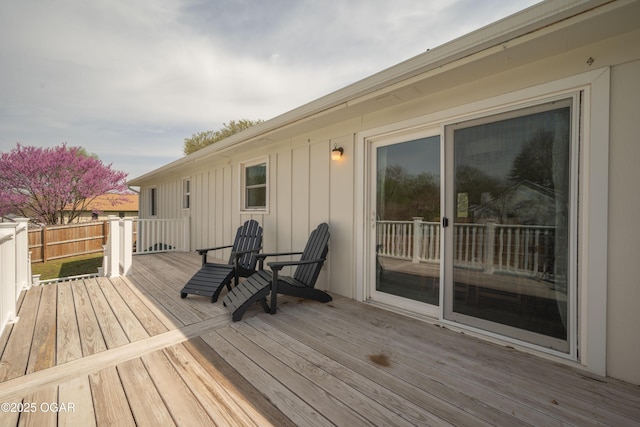wooden deck with fence