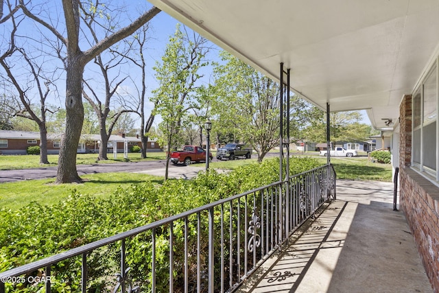 balcony with covered porch