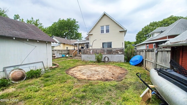 429 N Wall Ave, Joplin, MO 64801 - exterior space with a wooden deck and fence