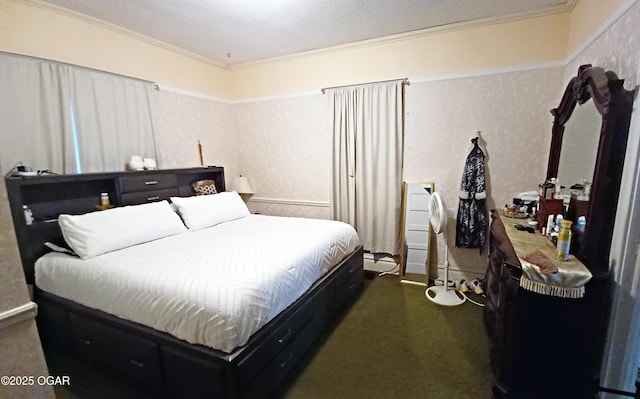 429 N Wall Ave, Joplin, MO 64801 - carpeted bedroom featuring ornamental molding