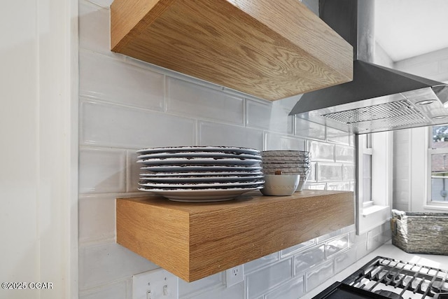 kitchen view of range hood