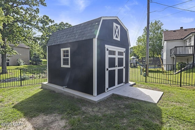 view of shed