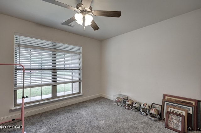1810 Boyer Pl, Webb City, MO 64870 - empty room featuring carpet floors, ceiling fan, and baseboards