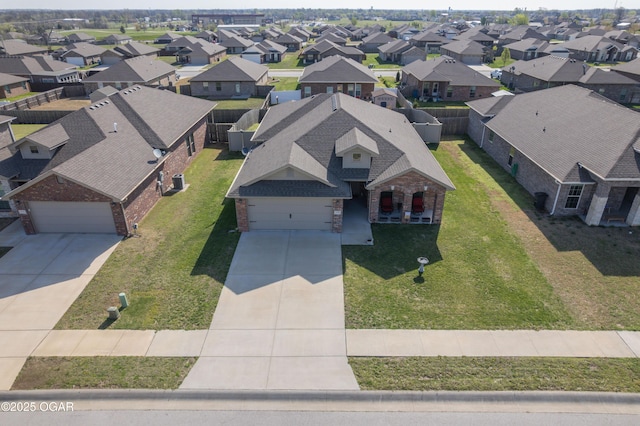 aerial view of residential area