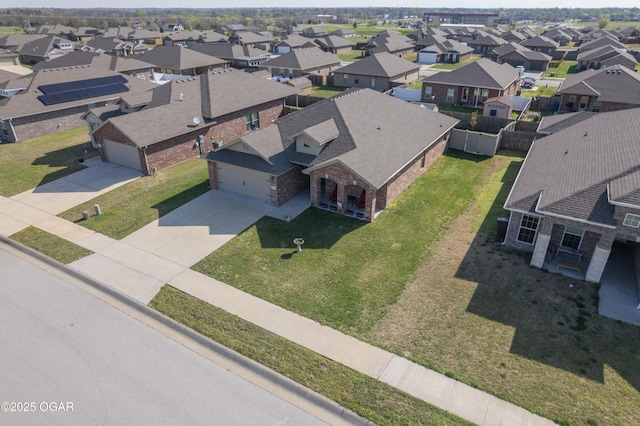 aerial view of residential area