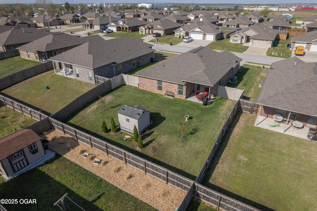 aerial view of residential area