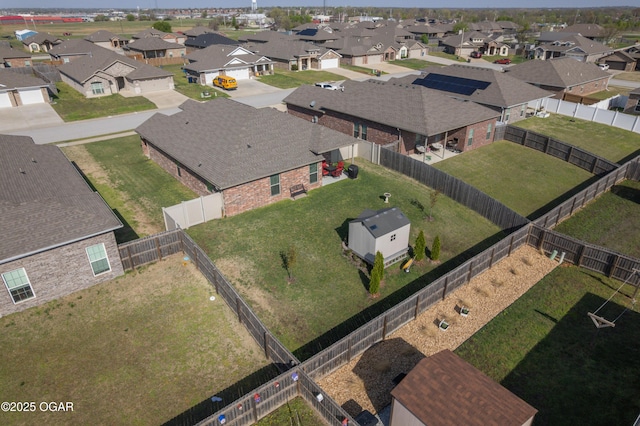 aerial view of residential area