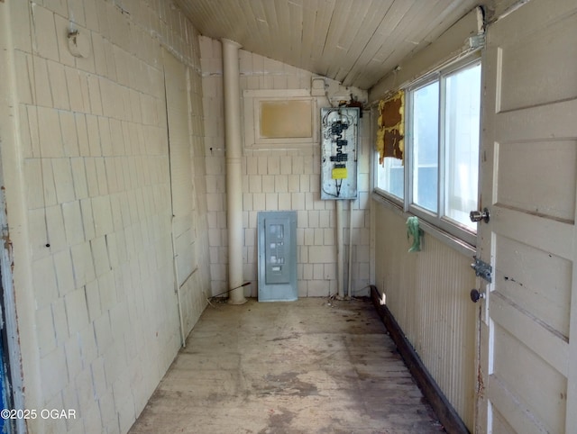 basement with water heater