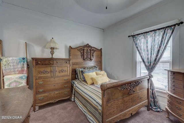 1418 Cleveland Ave, Baxter Springs, KS 66713 - carpeted bedroom featuring crown molding