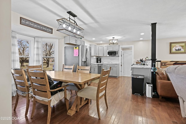 400 Silverwood Ln, Joplin, MO 64801 - dining room with hardwood / wood-style floors and recessed lighting