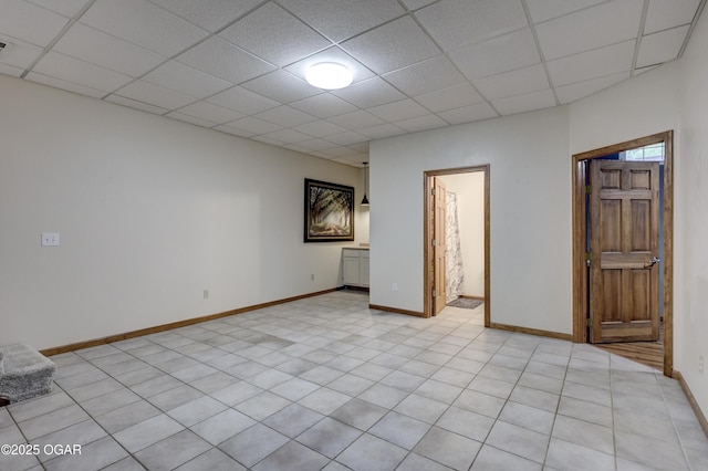 4537 Dolphin Dr, Joplin, MO 64804 - empty room featuring visible vents, baseboards, and a paneled ceiling