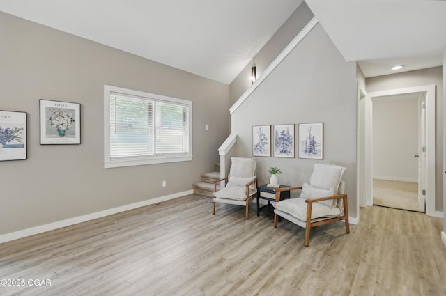1214 Bramar Dr, Joplin, MO 64804 - living area with light wood-type flooring, baseboards, and recessed lighting