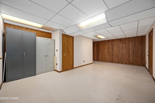 6309 Impala Dr, Joplin, MO 64804 - finished basement with wood walls and a drop ceiling
