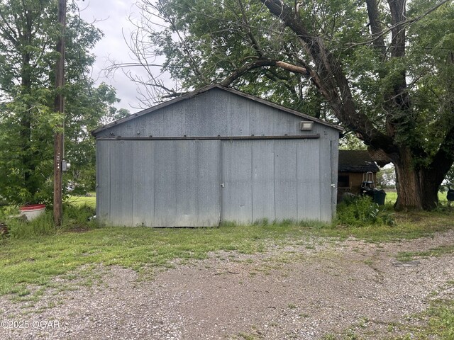view of pole building
