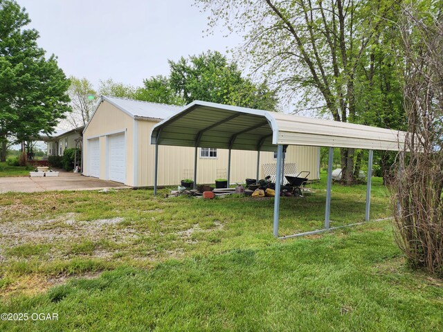 view of parking featuring a garage