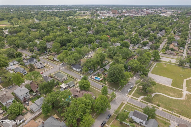 aerial view of property's location featuring nearby suburban area