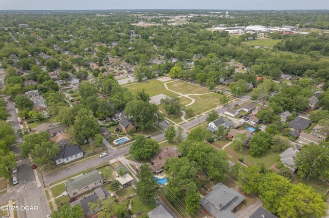 aerial overview of property's location featuring nearby suburban area