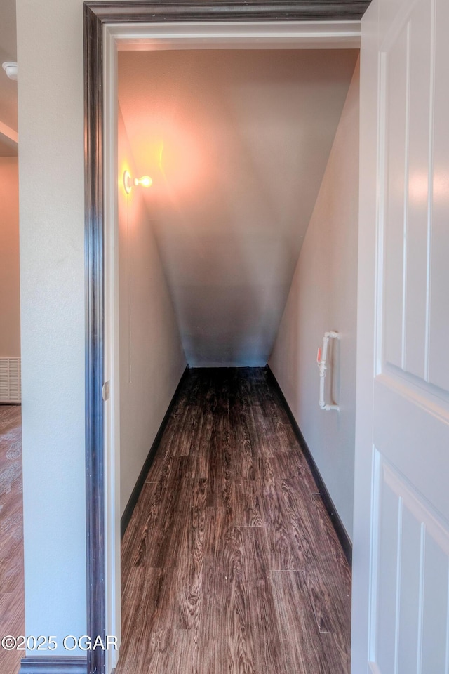interior space with wood finished floors