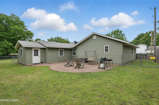 rear view of property with a patio