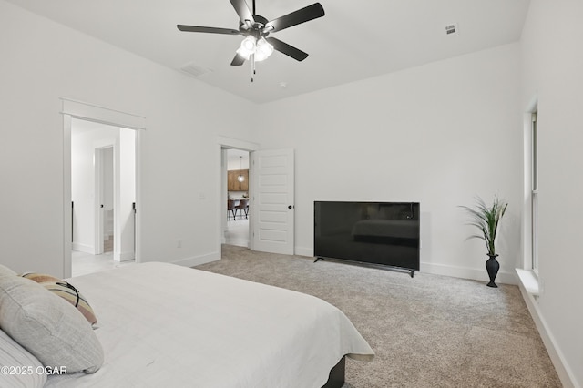 1318 Foundry Dr, Carthage, MO 64836 - bedroom with carpet flooring, baseboards, and ceiling fan