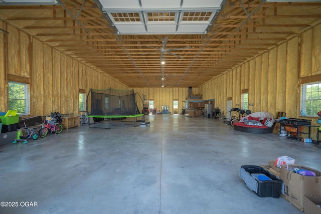 8740 County Road 241, Webb City, MO 64870 - garage featuring a trampoline