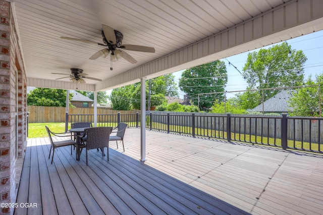 1020 S Florida Ave, Joplin, MO 64801 - deck featuring outdoor dining space and a ceiling fan