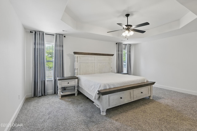 1020 S Florida Ave, Joplin, MO 64801 - bedroom featuring a raised ceiling, carpet flooring, baseboards, and multiple windows
