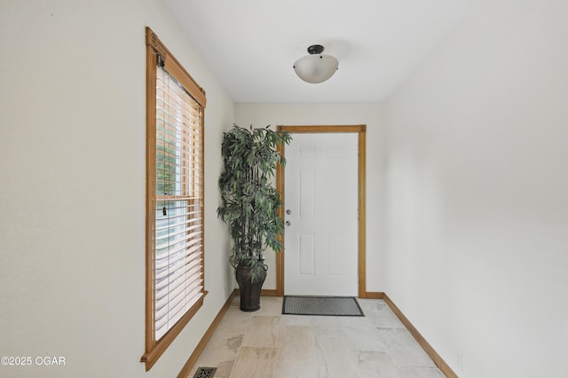entryway with baseboards