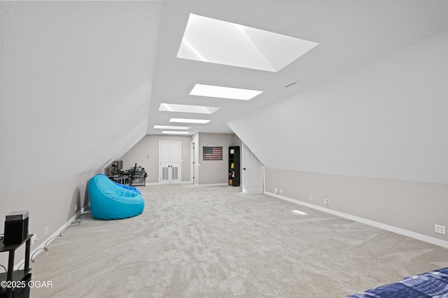 10208 Timberline Cir, Joplin, MO 64804 - bonus room with a skylight, carpet floors, lofted ceiling, and baseboards