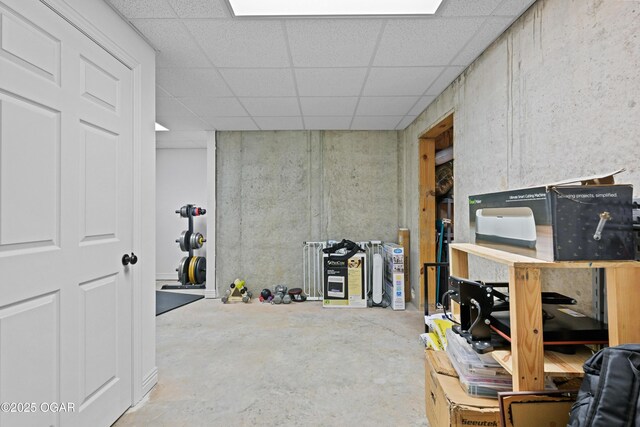 10208 Timberline Cir, Joplin, MO 64804 - basement featuring a drop ceiling