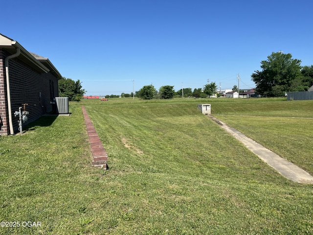 view of green lawn