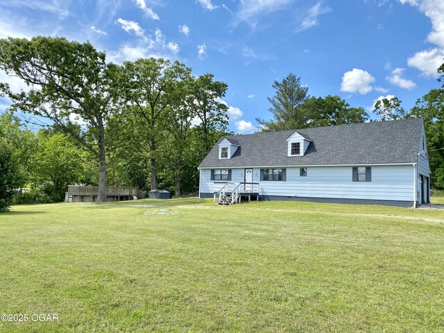 21522 Old Ritchey Rd, Granby, MO 64844 - rear view of property with a yard and a shingled roof