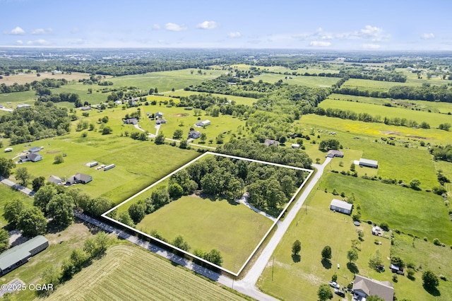 9969 Lawrence Unit 2222, Monett, MO 65708 - aerial view of sparsely populated area featuring property boundaries highlighted