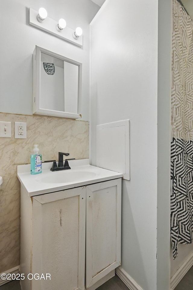 bathroom featuring vanity