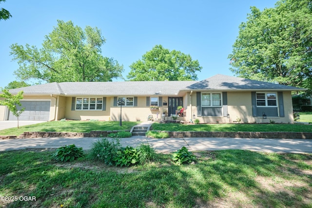 608 Sycamore Ln, Pittsburg, KS 66762 - single story home with an attached garage, stucco siding, driveway, and a front yard